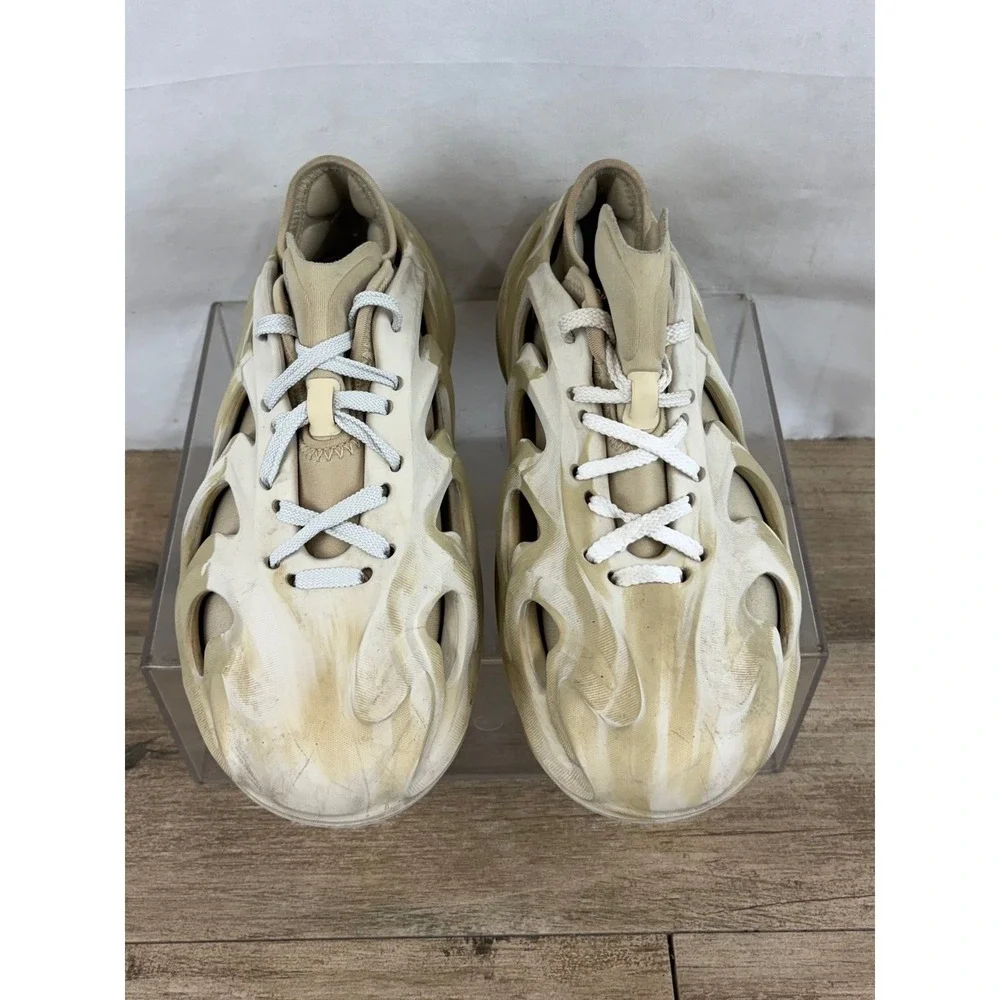 Adidas Adilette 22 Slides Sandals Men's Size 8.5 Beige Marble Pattern GW2217